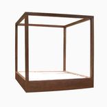 Modern Style Four Poster Platform Bed From Reclaimed Wood 1 small