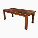 Antique Reclaimed Wood Farmhouse Dining Table 1 small