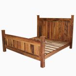Cabin Style Reclaimed Wormy Chestnut Bed Frame 1 small