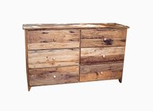 Antique Barn Wood Dresser Made From Reclaimed Wormy Chestnut 1 small