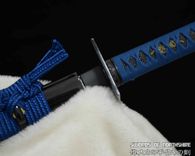 Japanese Samurai Sword Hand Forged Carbon Steel Straight Blade Ninja Sword Traditional Wakizashi 4 small