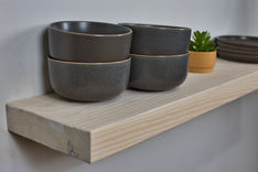 White Floating Shelves, White Wall Shelves, White Solid Wood Shelves, Long White Floating Shelves 4 small