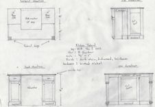 Heirloom Stained Kitchen Island, Custom Built 5 small
