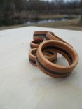 Cherry/Walnut Wedding Bands 2 small