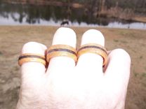 Cherry/Walnut Wedding Bands 3 small