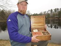 Hand Dovetailed, Antique Pine, Whiskey Bottle Box 6 small