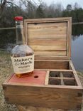 Hand Dovetailed, Antique Pine, Whiskey Bottle Box 1 small