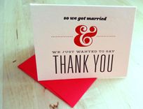Letterpress Printed Wedding Thank-You Cards 2 small