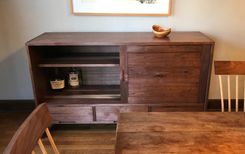 Shaker Sideboard In Walnut And Ash. 3 small
