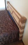 Maple & Walnut Queen Size Bed Modern 3 small