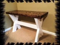 Cross Legged Bench With White Base 5 small
