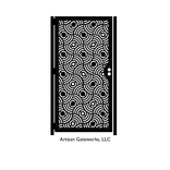 Decorative Ripple Steel Gate - Steel Panel Art - Driveway Gate - Geometric Steel Art 2 small