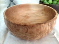 Beautiful Highly Figured Maple Burl Hand Turned Bowl 4 small