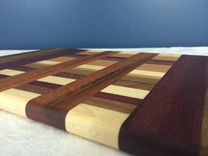 Maple, Walnut, Purpleheart & Cherry Cutting Board 4 small