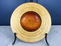 One Of A Kind Hand Turned, Magic Bowl Within A Bowl Maple Wood Art Bowl 1 small