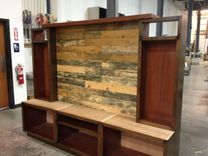 Custom Entertainment Center With Pallet Wood 3 small