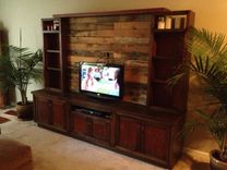 Custom Entertainment Center With Pallet Wood 1 small
