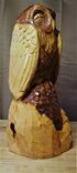 Native Red Cedar Hoot Owl Sculpture 2 small