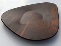 Mid Century Modern Serving Tray, Walnut - Inspired By Isamu Noguchi 3 small