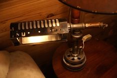 Steampunk Custom Desk Lamp With Pressure Relief Valve, Customized Re-Purposed Lamp Shade 2 small