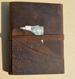 Distressed Pigskin Journal Bound Adventure Notebook Leather Sketchbook Turquoise Gift 2 small