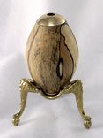 Spalted Maple Wooden Egg Kaleidoscope With Stand 1 small