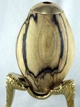 Spalted Maple Wooden Egg Kaleidoscope With Stand 2 small