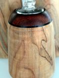 Handmade Home Decor Wooden Oil Lamp Candles Ambrosia Maple And Koa 2 small