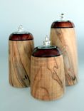 Handmade Home Decor Wooden Oil Lamp Candles Ambrosia Maple And Koa 3 small