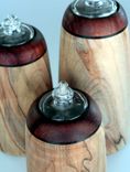 Handmade Home Decor Wooden Oil Lamp Candles Ambrosia Maple And Koa 4 small