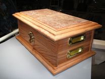 Custom Made To Order Poker Case - Coffee Bean And Elm Burl 1 small