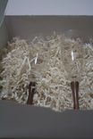 Wedding Bride And Groom Toasting  Flutes - Turned Wood Stems 2 small