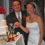 Wedding Bride And Groom Toasting  Flutes - Turned Wood Stems 3 small
