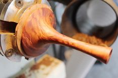 Wedding Bride And Groom Toasting  Flutes - Turned Wood Stems 7 small