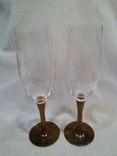 Koa And Crystal Wedding Toasting Flutes 2 small