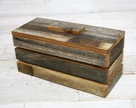 Barn Wood Milk Crates 3 small
