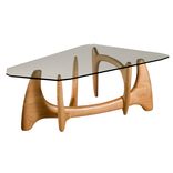 Midcentury Modern Coffee Table Base, Hand Carved In Padauk, Maple, Cherry Or Walnut 3 small