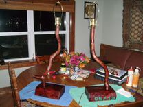 Rustic Log Lamps 6 small