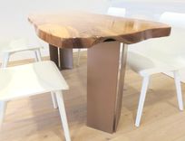 Contemporary Wood And Steel Dining Table / Executive Desk 3 small