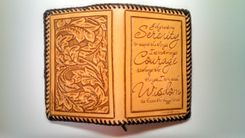 Hand Tooled Leather Cover For Pocket (Trucker) Size Alcoholics Anonymous 5 small