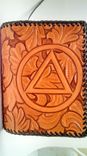 Dual Hand Carved Leather Cover For Pocket Size Alchoholics Anonymous And Twelve And Twelve 4 small