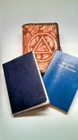 Dual Hand Carved Leather Cover For Pocket Size Alchoholics Anonymous And Twelve And Twelve 2 small