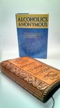 Hand Tooled Leather Cover For Standard Sized Alcoholics Anonymous Big Book 2 small