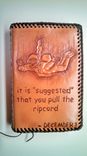 Hand Carved Leather Daily Reflections Book Cover 1 small