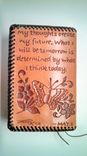 Hand Carved Leather Daily Reflections Book Cover 2 small