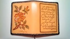 Hand Tooled Rose Leather Dual Book Cover For Big Book And Twelve And Twelve 1 small