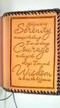 Hand Tooled Rose Leather Dual Book Cover For Big Book And Twelve And Twelve 4 small