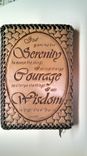 Hand Carved Praying Hands And Serenity Prayer Pocket Size Big Book Cover 2 small