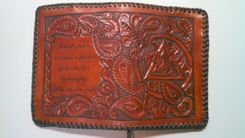 Hand Carved Paisley Leather Big Book And Twelve And Twelve Cover 6 small