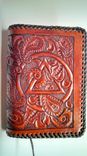 Hand Carved Paisley Leather Big Book And Twelve And Twelve Cover 3 small